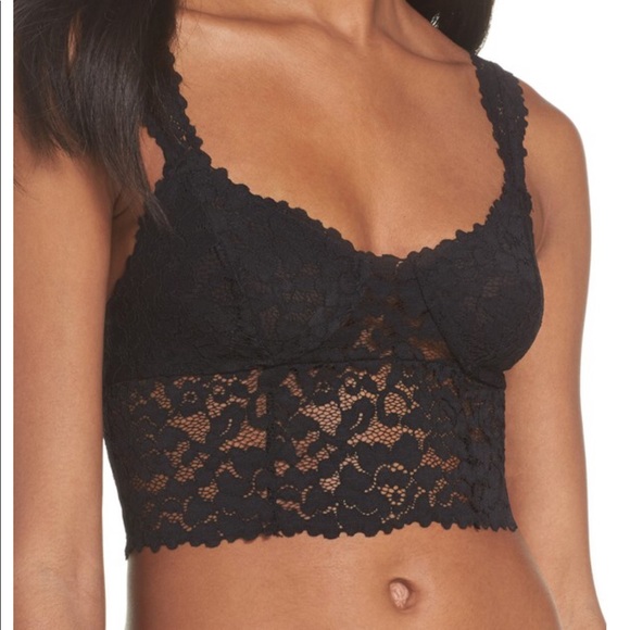 NWT Free People Dream Away Black Lace Bralette - Picture 2 of 7